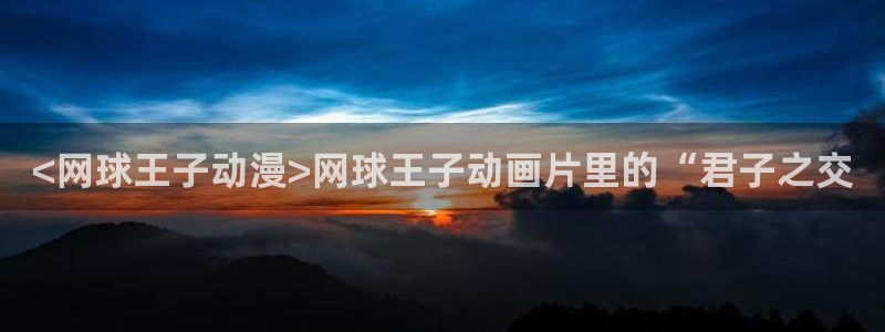 原神动漫天堂免费入口：<网球王子动漫>网球王子动画片里的“君子之交