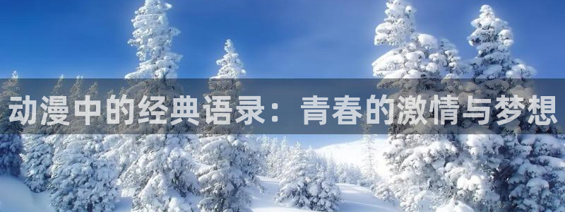 内地动漫天堂：动漫中的经典语录：青春的激情与梦想